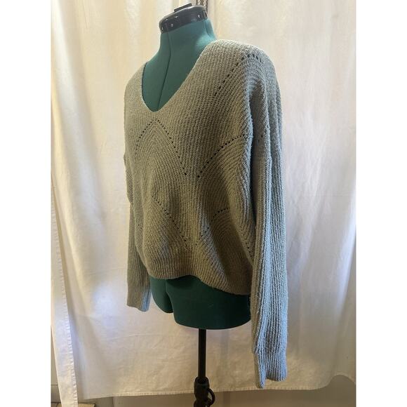 Pinque Soft Knit Crisscross Back Mint Green Sweater – Size M - Picture 2 of 6